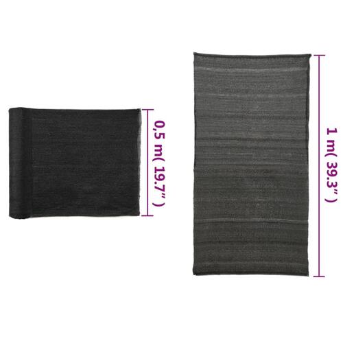 Afskærmning 1x50 m 150 g/m² HDPE sort