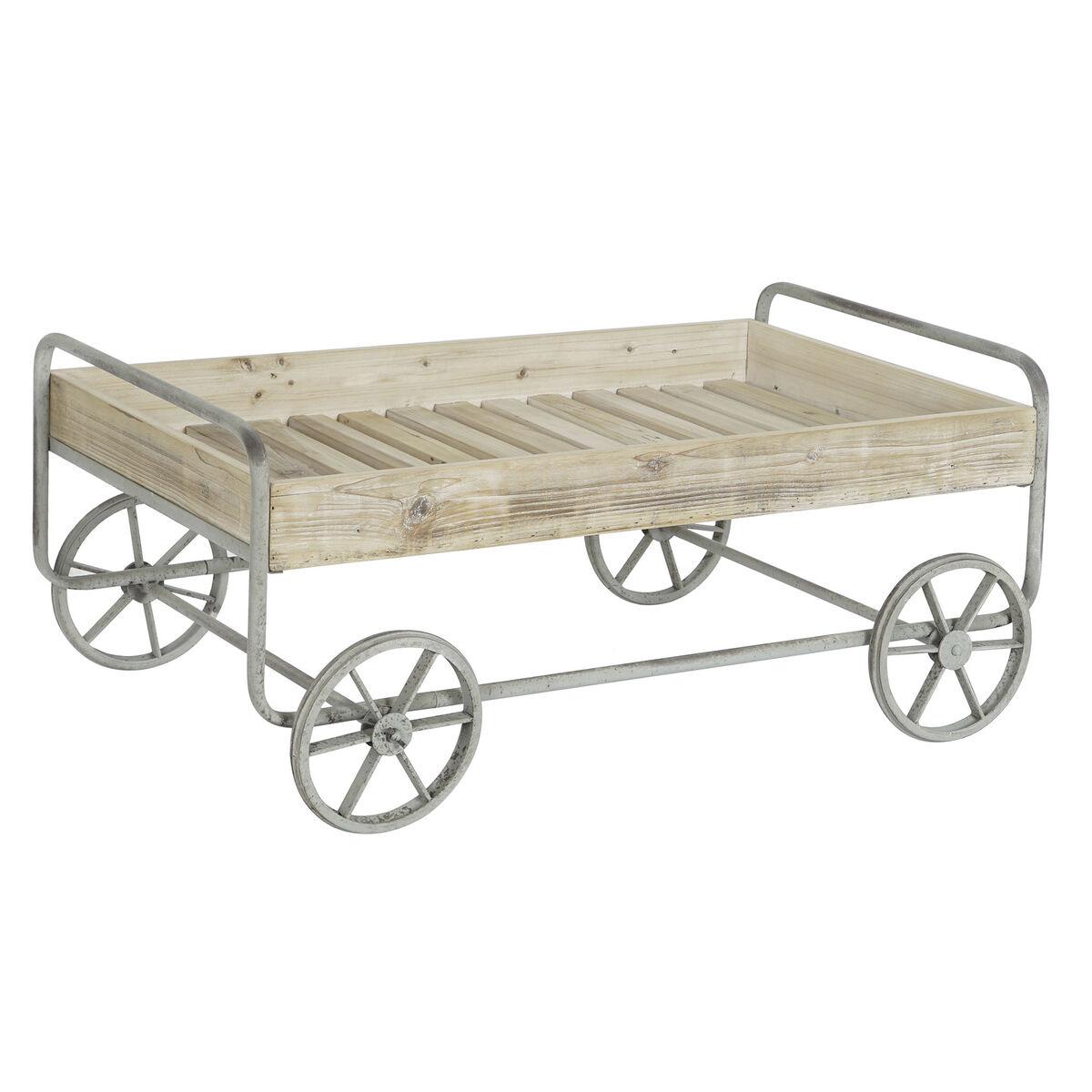 Sofabord Grå Natur Metal Gran 110 x 67 x 46 cm