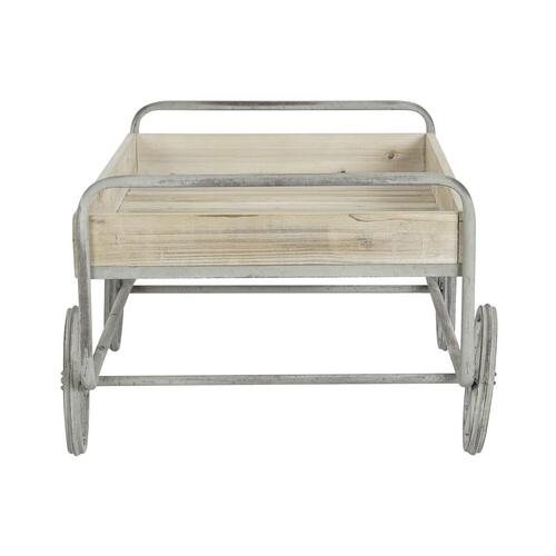 Sofabord Grå Natur Metal Gran 110 x 67 x 46 cm