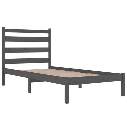 Sengeramme 100x200 cm massivt fyrretræ grå