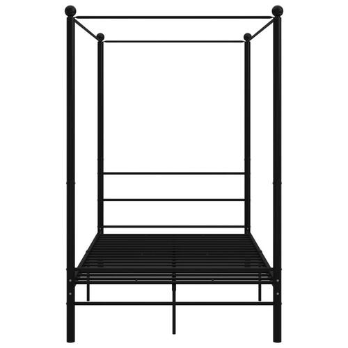 Sengestel til himmelseng 120x200 cm metal sort