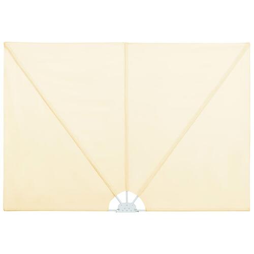 Sammenklappelig sidemarkise til terrasse cremefarvet 240 x 160 cm