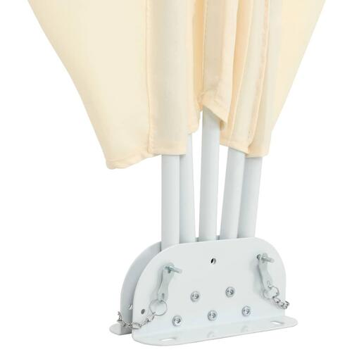 Sammenklappelig sidemarkise til terrasse cremefarvet 240 x 160 cm