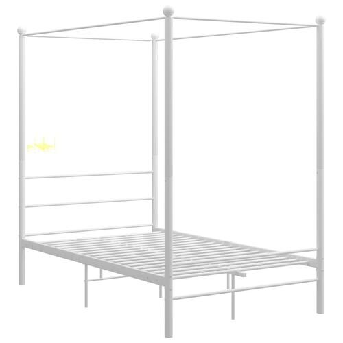 Sengestel til himmelseng 120x200 cm metal hvid