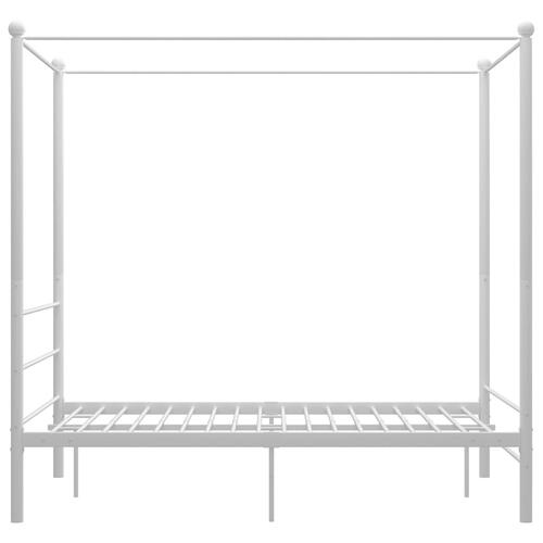 Sengestel til himmelseng 120x200 cm metal hvid