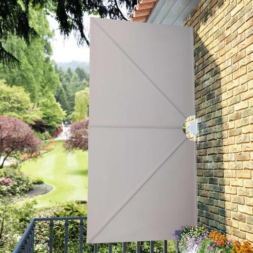 Sammenklappelig sidemarkise til terrasse cremefarvet 300 x 150 cm