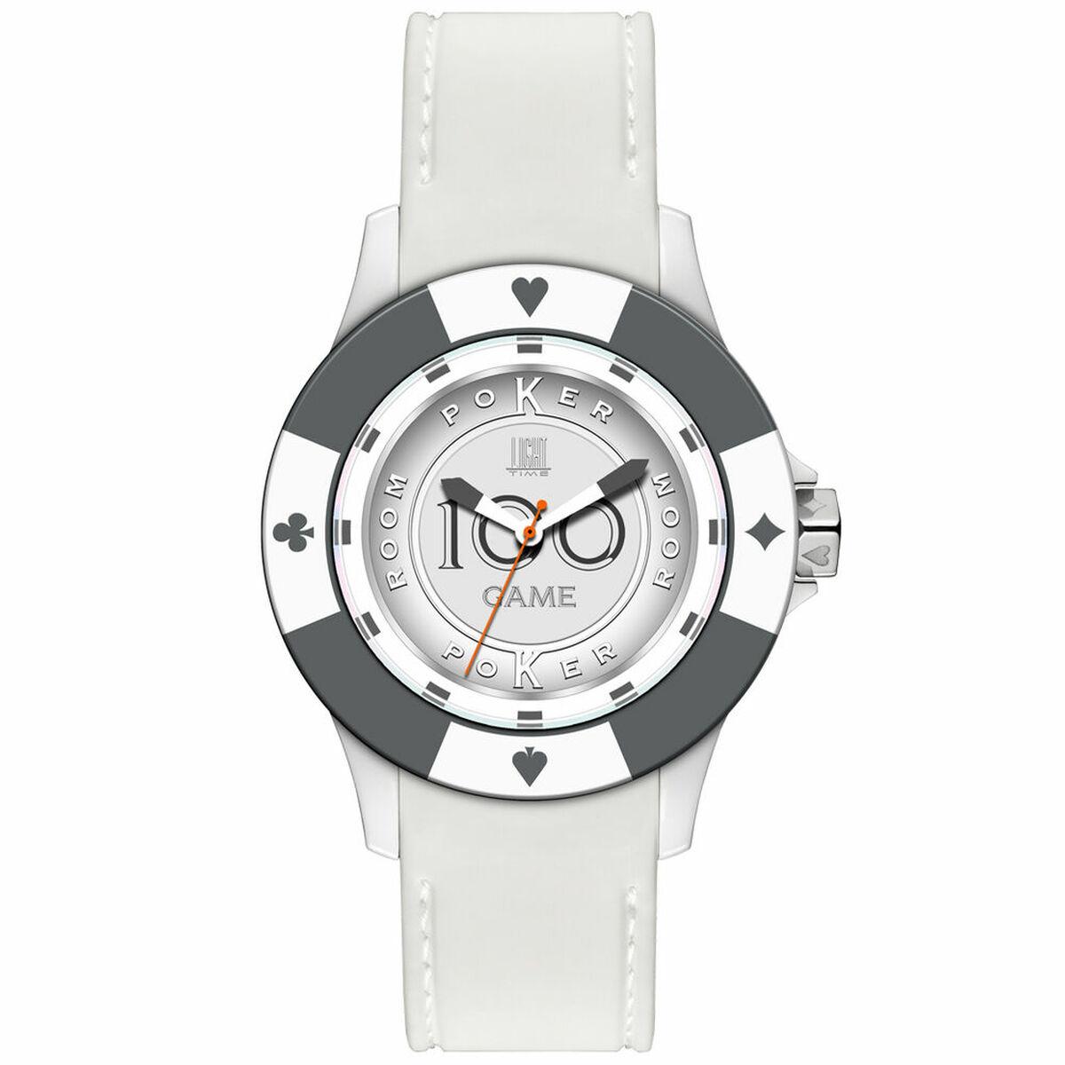 Light Time POKER unisex armbåndsur - Ø 41 mm, silikonerem
