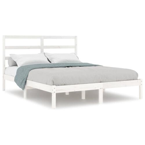 Sengeramme 120x190 cm Small Double massivt træ hvid