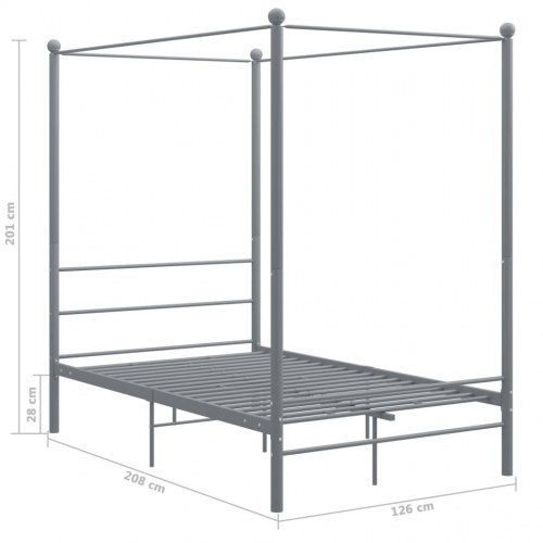 Himmelseng - sengestel i metal 120x200 cm, grå