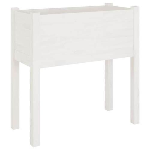 Plantekasser 2 stk. 70x31x70 cm massivt fyrretræ hvid