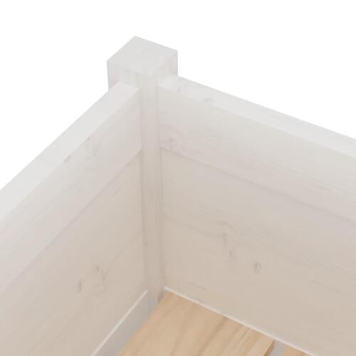 Plantekasser 2 stk. 70x31x70 cm massivt fyrretræ hvid