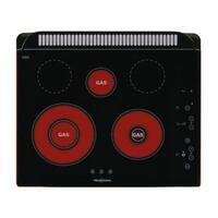 Plade i glaskeramik Vitrokitchen 301TGN 60 cm Sort (5 Kogeplade)