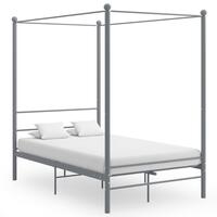 Sengestel til himmelseng 140x200 cm metal grå
