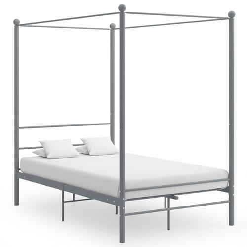 Sengestel til himmelseng 140x200 cm metal grå