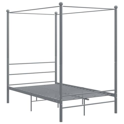 Sengestel til himmelseng 140x200 cm metal grå