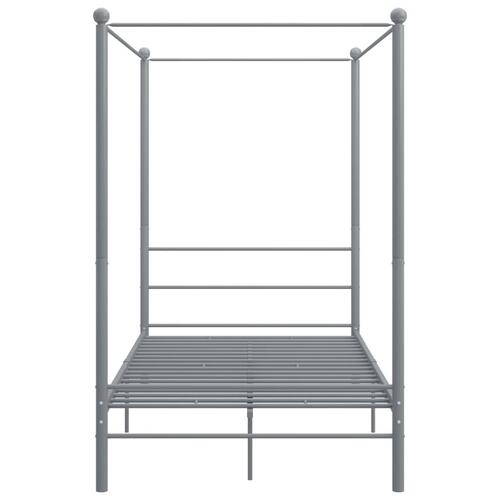 Sengestel til himmelseng 140x200 cm metal grå