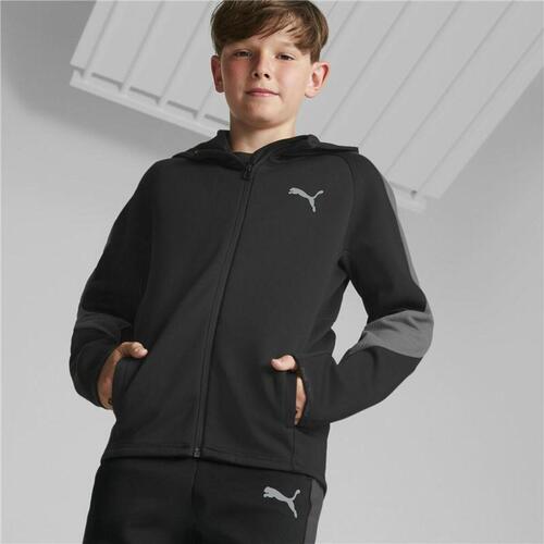 Sportsjakke til børn Puma Evostripe Sort 11-12 år