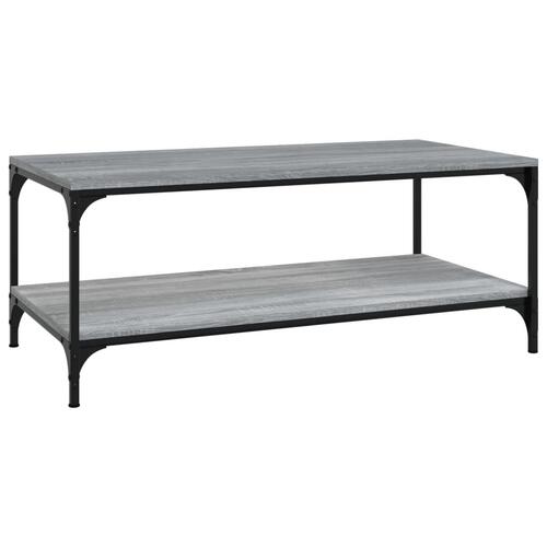 Sofabord 100x50x40 cm konstrueret træ Grå sonoma-eg