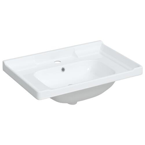 Badeværelsesvask 71x48x23 cm rektangulær keramisk hvid