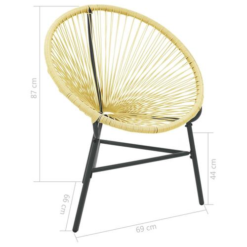 Acapulco-stol polyrattan beige