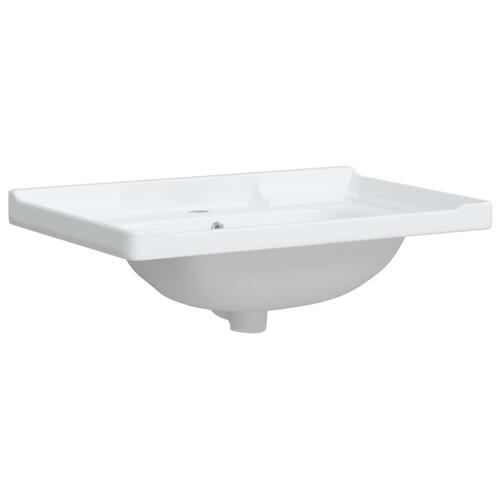 Badeværelsesvask 71x48x23 cm rektangulær keramisk hvid