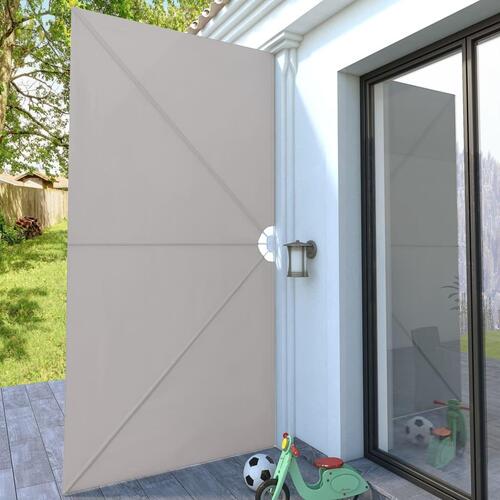 Sammenklappelig sidemarkise til terrasse cremefarvet 400 x 200 cm