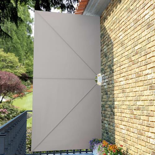 Sammenklappelig sidemarkise til terrasse cremefarvet 400 x 200 cm