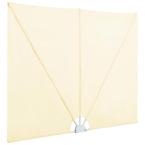 Sammenklappelig sidemarkise til terrasse cremefarvet 400 x 200 cm