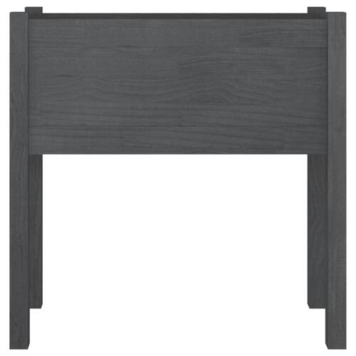 Plantekasse 70x31x70 cm massivt fyrretræ grå