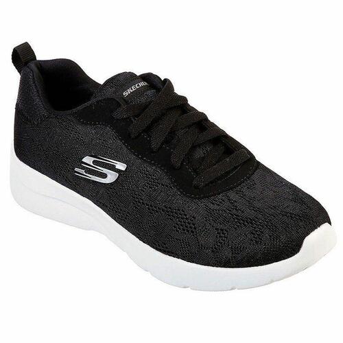 Sportssneakers til damer Skechers Floral Mesh Lace Up Sort 41