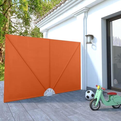 Sammenklappelig sidemarkise til terrasse terracotta 240 x 160 cm