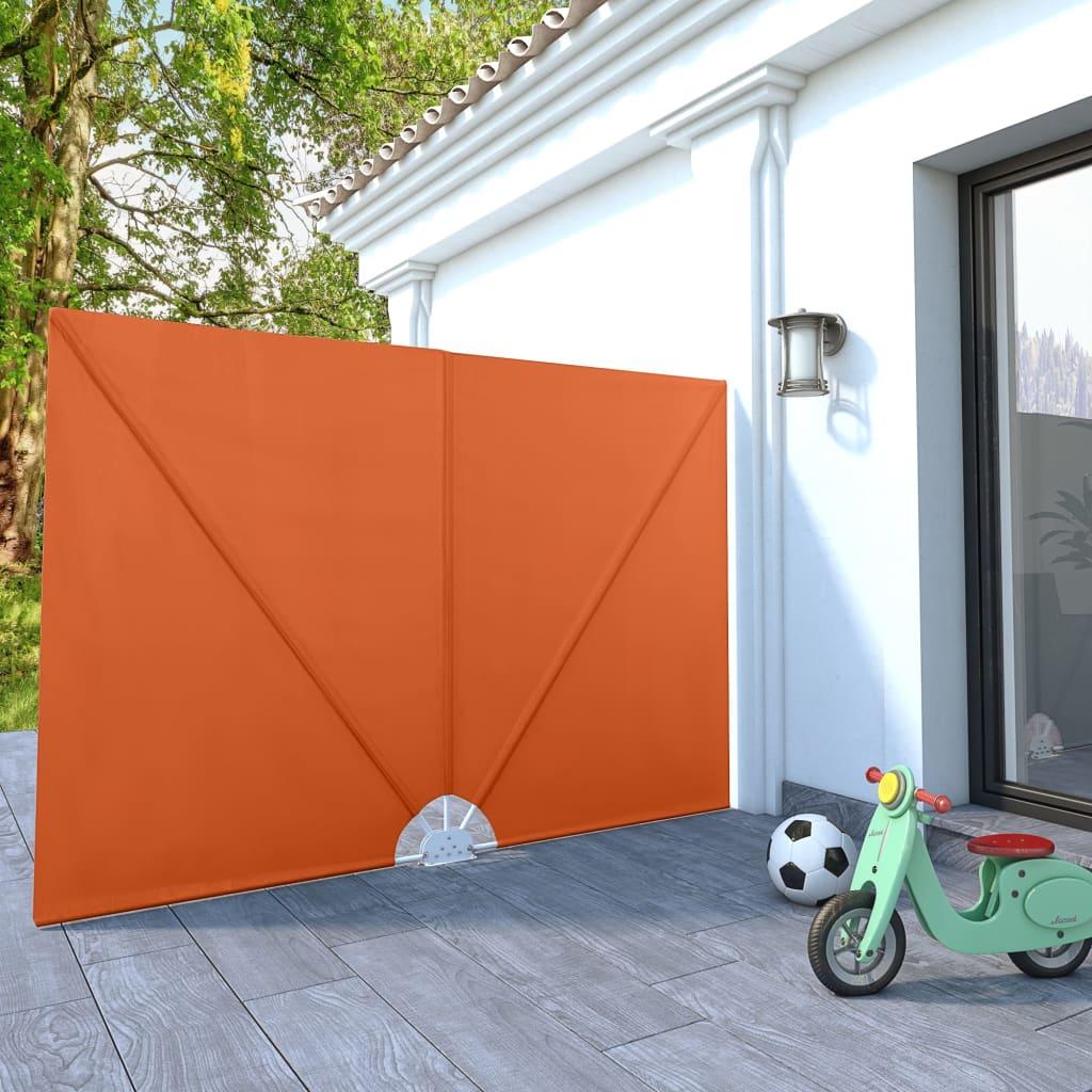 Sammenklappelig sidemarkise til terrasse terracotta 240 x 160 cm