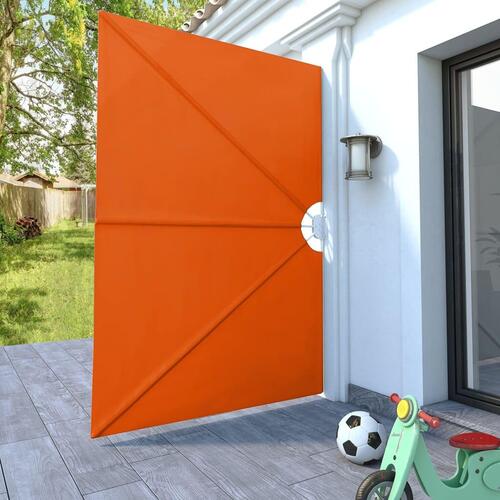 Sammenklappelig sidemarkise til terrasse terracotta 240 x 160 cm