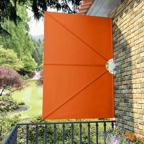 Sammenklappelig sidemarkise til terrasse terracotta 240 x 160 cm