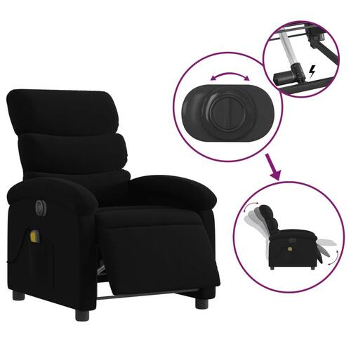 Eldrevet massagestol stof sort