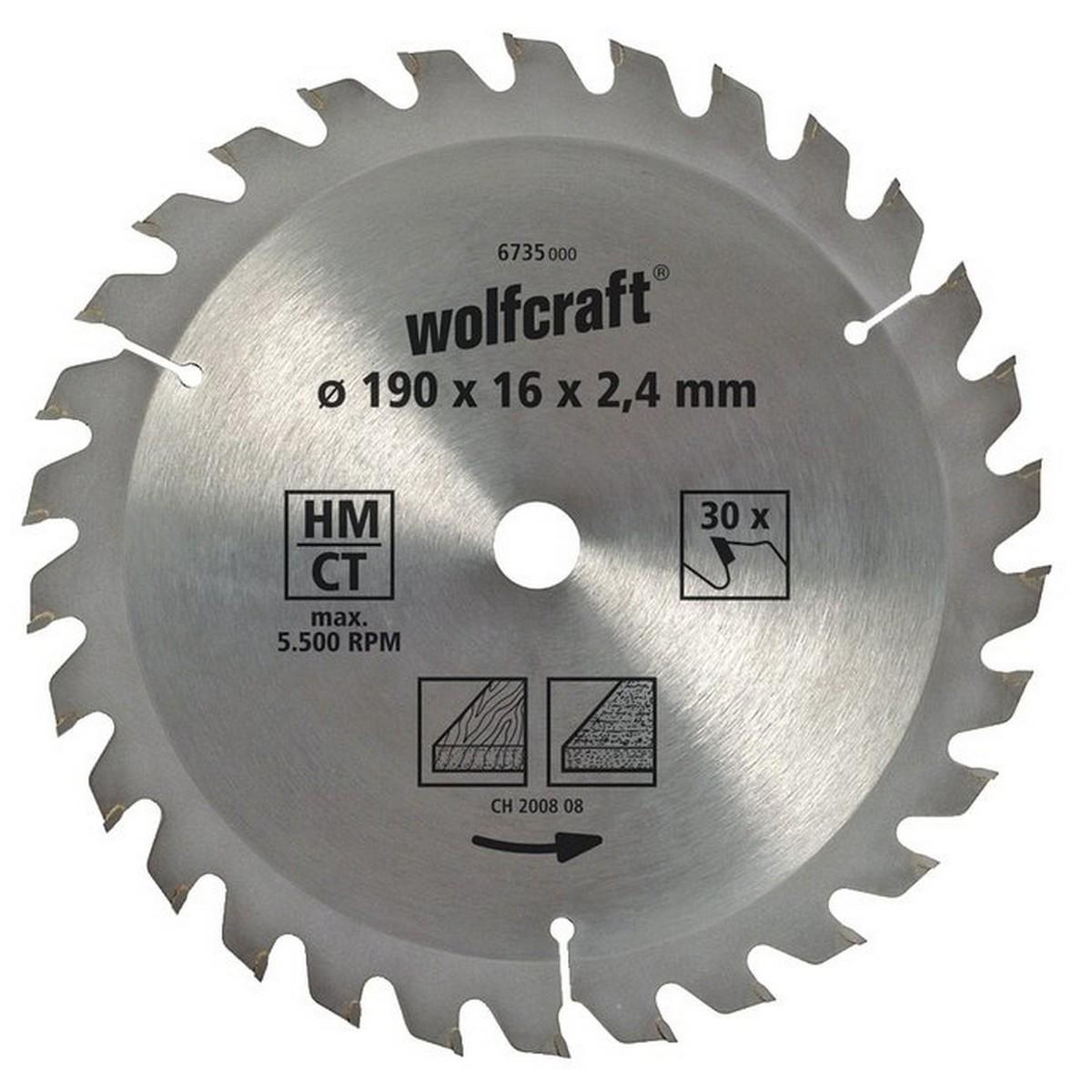 Skæreskive Wolfcraft 6733000 160 x 2,4 mm