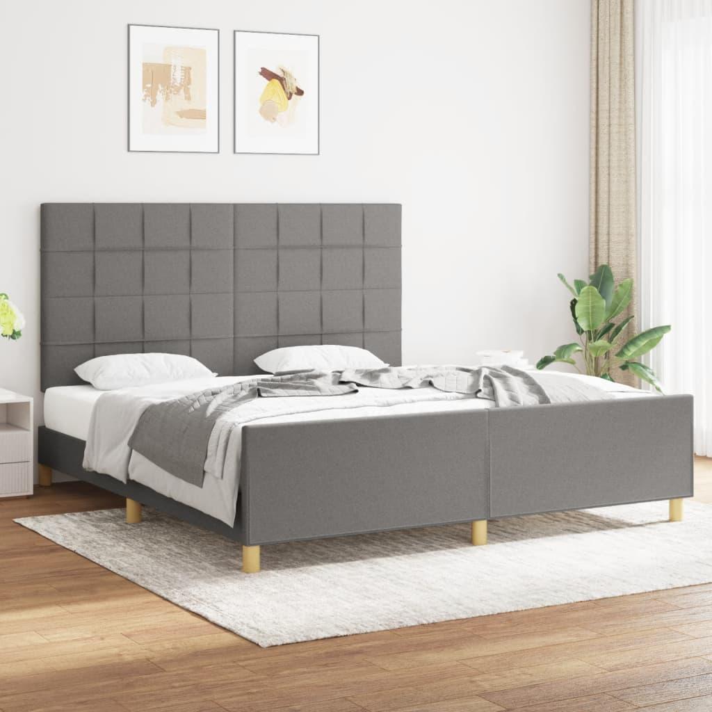 Sengeramme uden madras 180x200 cm stof mørkegrå