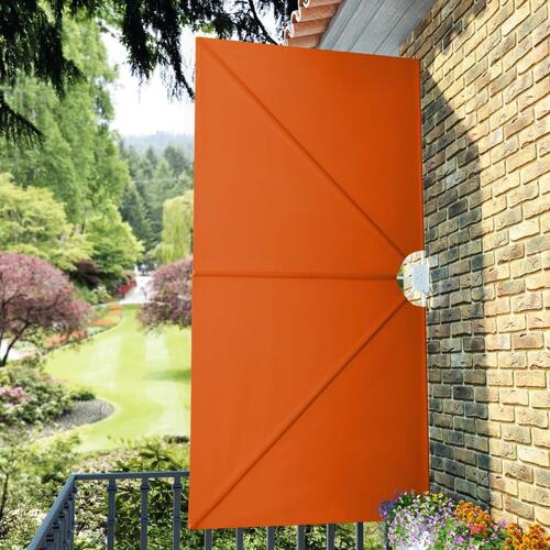 Sammenklappelig sidemarkise til terrasse terracotta 300 x 150 cm