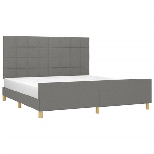 Sengeramme uden madras 180x200 cm stof mørkegrå