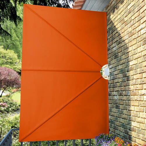 Sammenklappelig sidemarkise til terrasse terracotta 300 x 200 cm