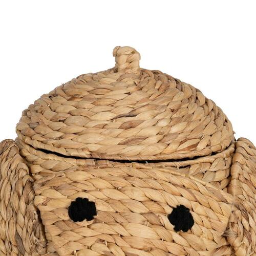 Kurv Elefant Sort Beige Naturlig fiber 38 x 38 x 42 cm