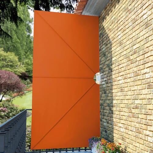 Sammenklappelig sidemarkise til terrasse terracotta 400 x 200 cm