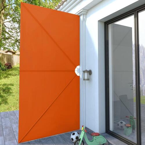 Sammenklappelig sidemarkise til terrasse terracotta 400 x 200 cm