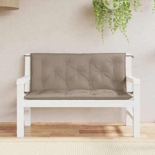 Hynder til havebænk 2 stk. 120 x 50 x 7 cm - gråbrun