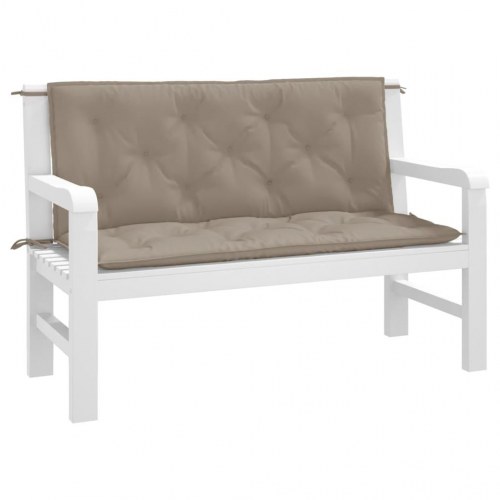 Hynder til havebænk 2 stk. 120 x 50 x 7 cm - gråbrun