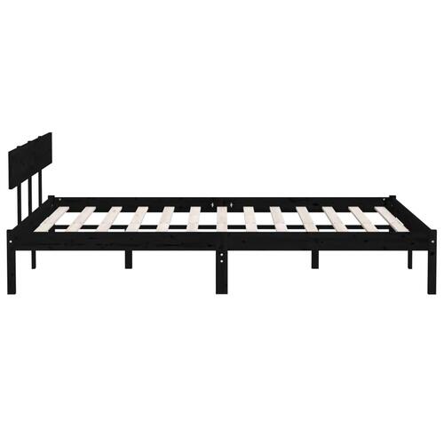 Sengeramme 180x200 cm Super King massivt fyrretræ grå