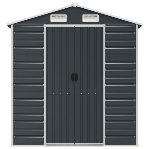 Haveskur i galvaniseret stål 191 × 810 × 198 cm - antracitgrå