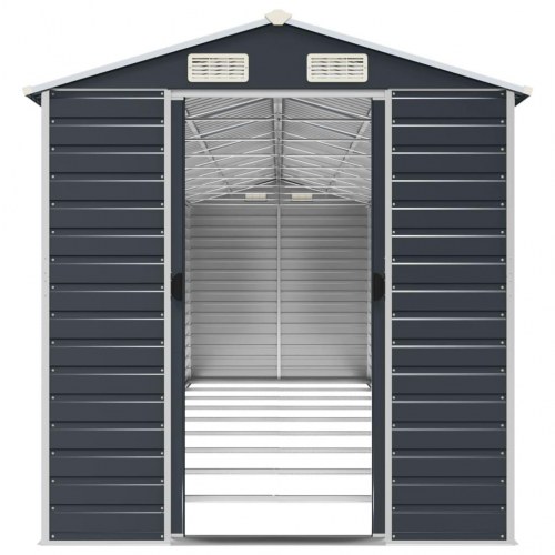 Haveskur i galvaniseret stål 191 × 810 × 198 cm - antracitgrå