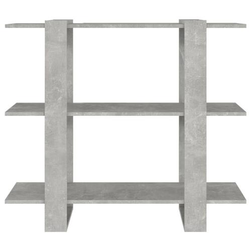 Bogreol/rumdeler 100x30x87 cm betongrå