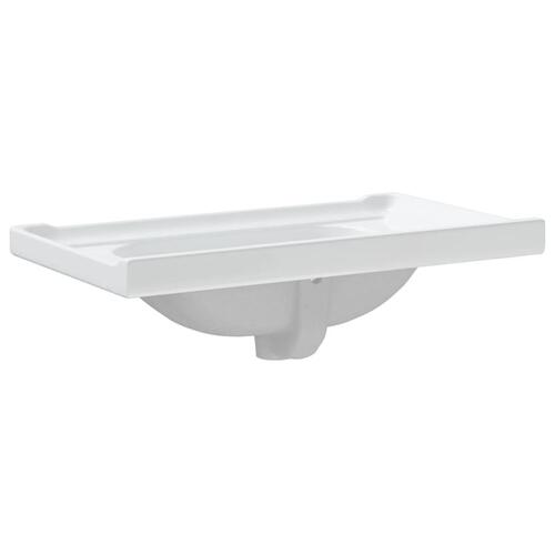 Badeværelsesvask 81x48x23 cm rektangulær keramisk hvid